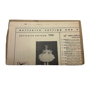 Butterick Vintage Mail Order Pattern #7566 16" Doll Wardrobe‎ HTF RARE